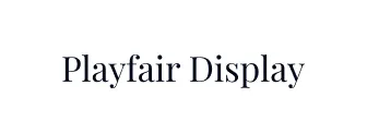 Ejemplo: Playfair Display